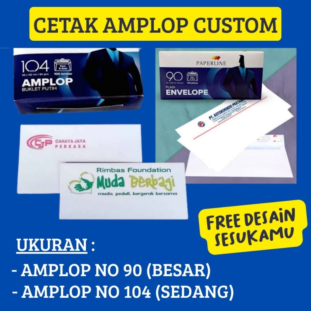 

CETAK AMPLOP CUSTOM, PENGAJIAN, KANTOR, PANITIA, ARWAH, FREE DESAIN