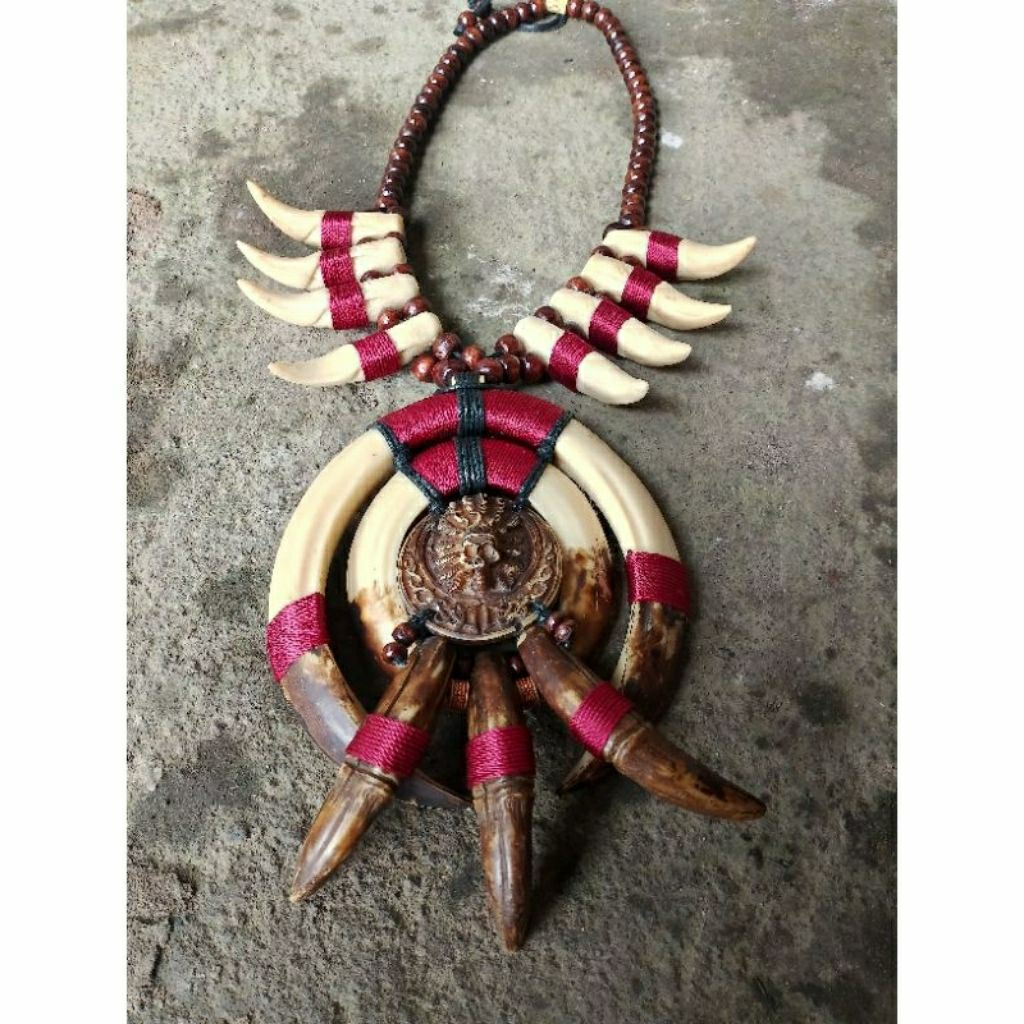 KALUNG ETNIK TARING BABI REPLIKA MOTIF TARING SEPASANG JUMBO