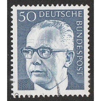 

A 10624 SATU BUAH PRANGKO JERMAN NOMINAL 50 PFENNIG TEMA PRESIDEN HEINEMANN DENGAN KONDISI SUDAH ADA CAP