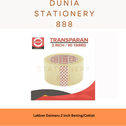 

Lakban / Isolasi / Selotip Besar 2 Inch Daimaru Bening/Coklat