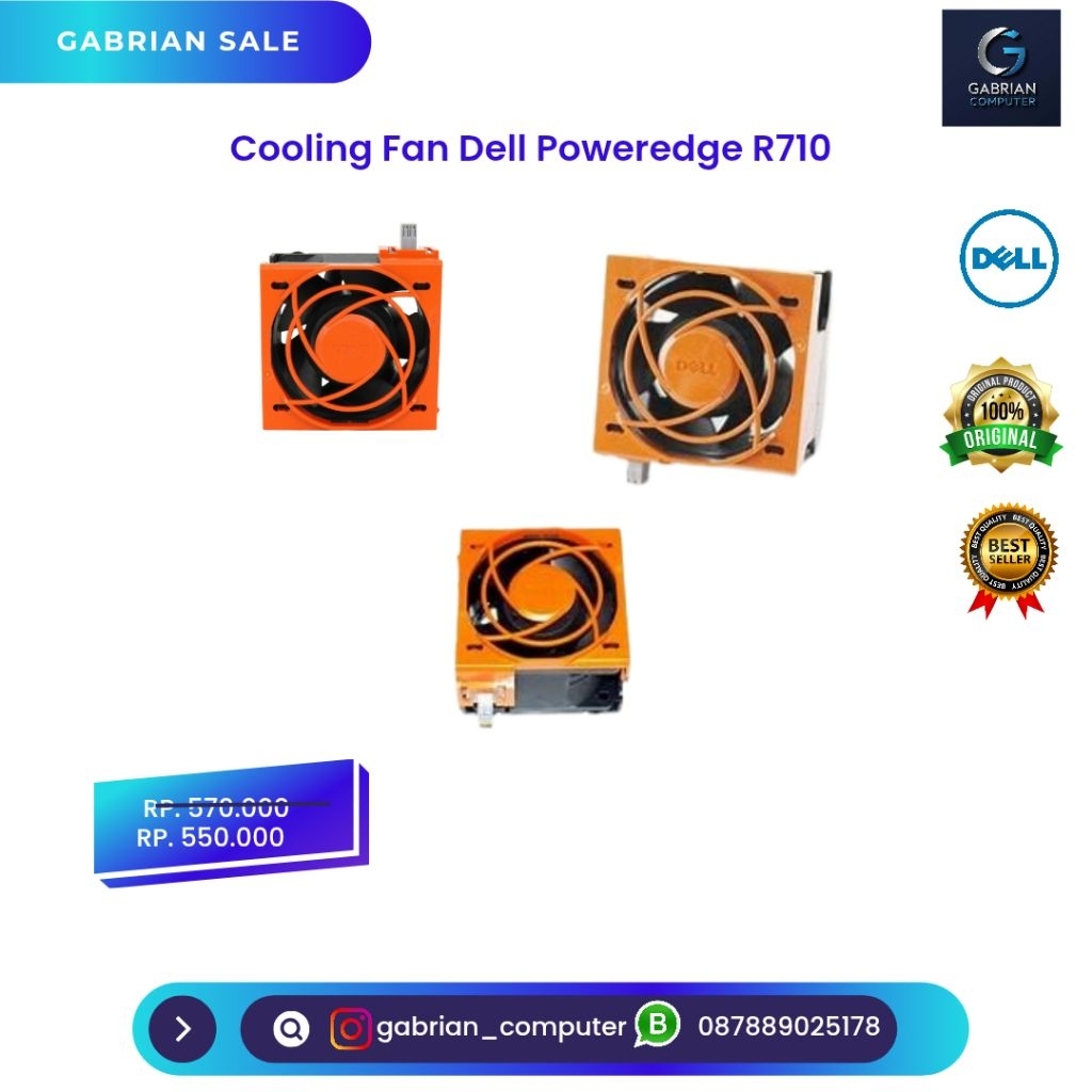Dell Kipas Pendingin Server R710 Original