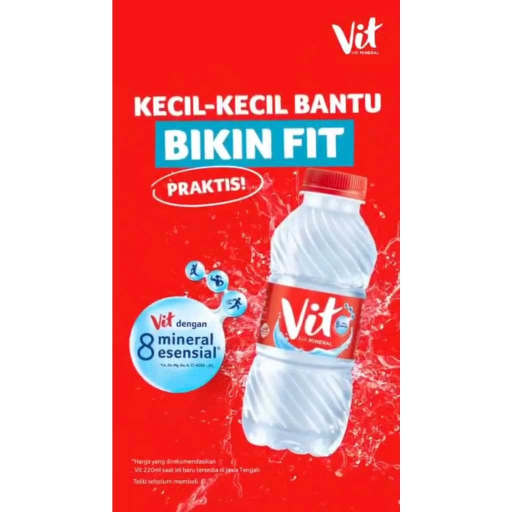 AIR MINERAL VIT 220 ML 1 KARTON ISI 24 BOTOL