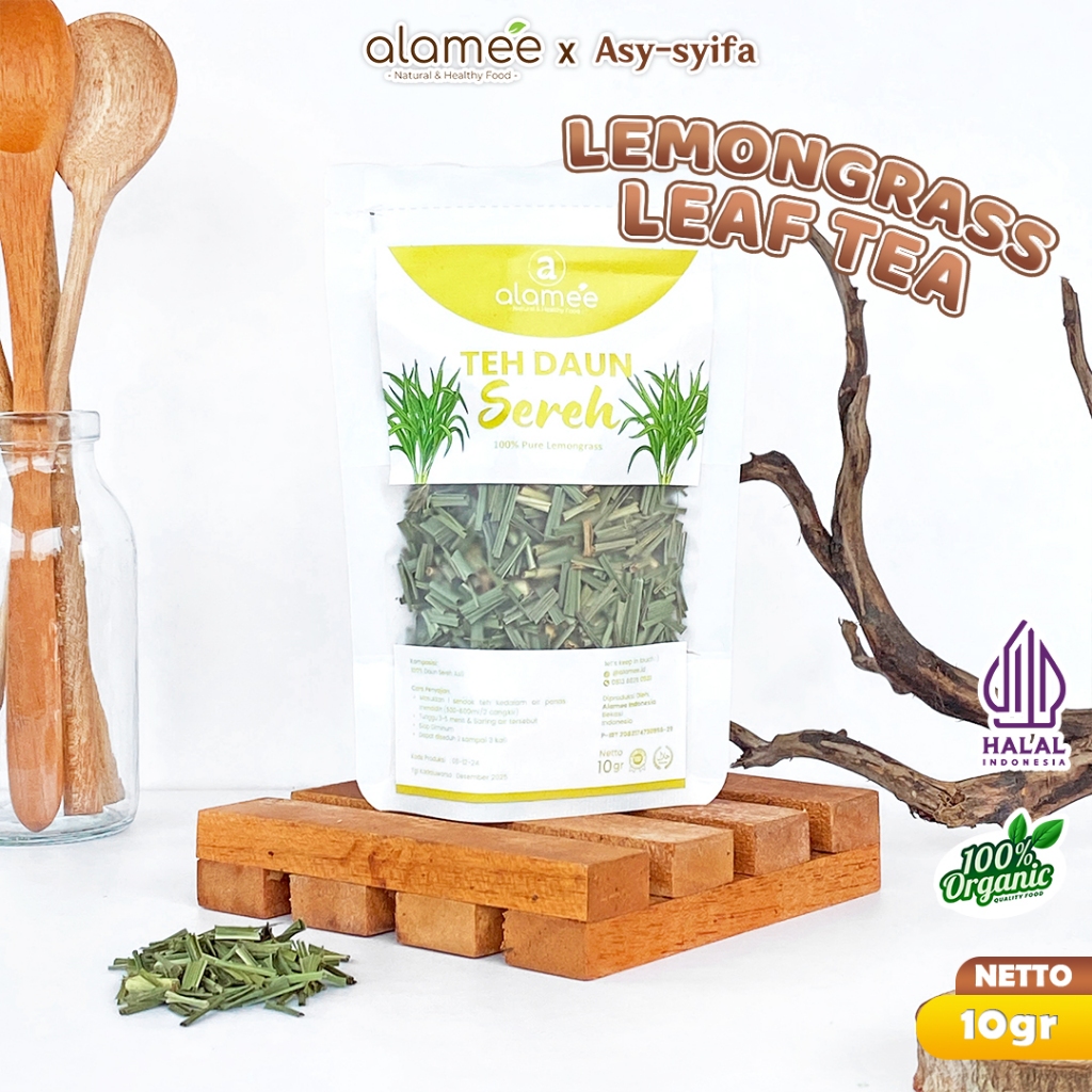 

ALAMEE Lemongrass Leaf Tea Teh Daun Sereh Organik Herbal OrganicKering Dried 10gr
