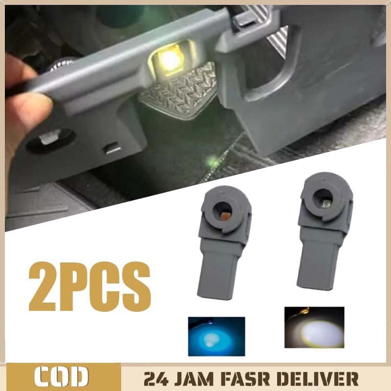 2PCS Lampu Ambient LED Untuk Mobil Honda - Lampu Kaki , Pencahayaan Universal, Warna Putih, Biru