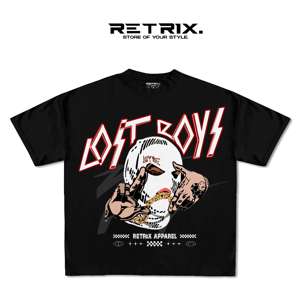 T-Shirt Boxy Oversized Lost Boys Pria Dan Wanita