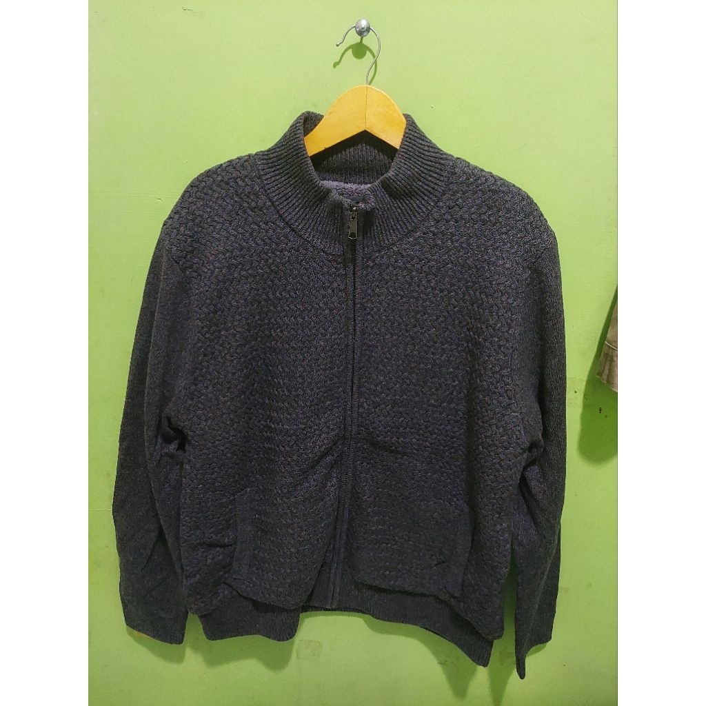 Jacket rajut knit wool inner sherpa mantel Ridge point Preloved