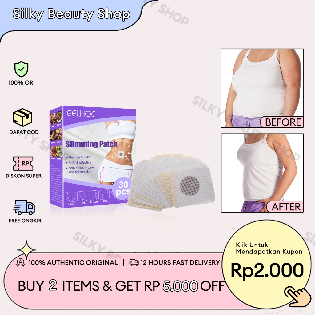 EELHOE Slimming Patch 30pcs Koyo Pelangsing Perut Slimming Tape Slim Patch Koyo Pelangsing Slim Patc