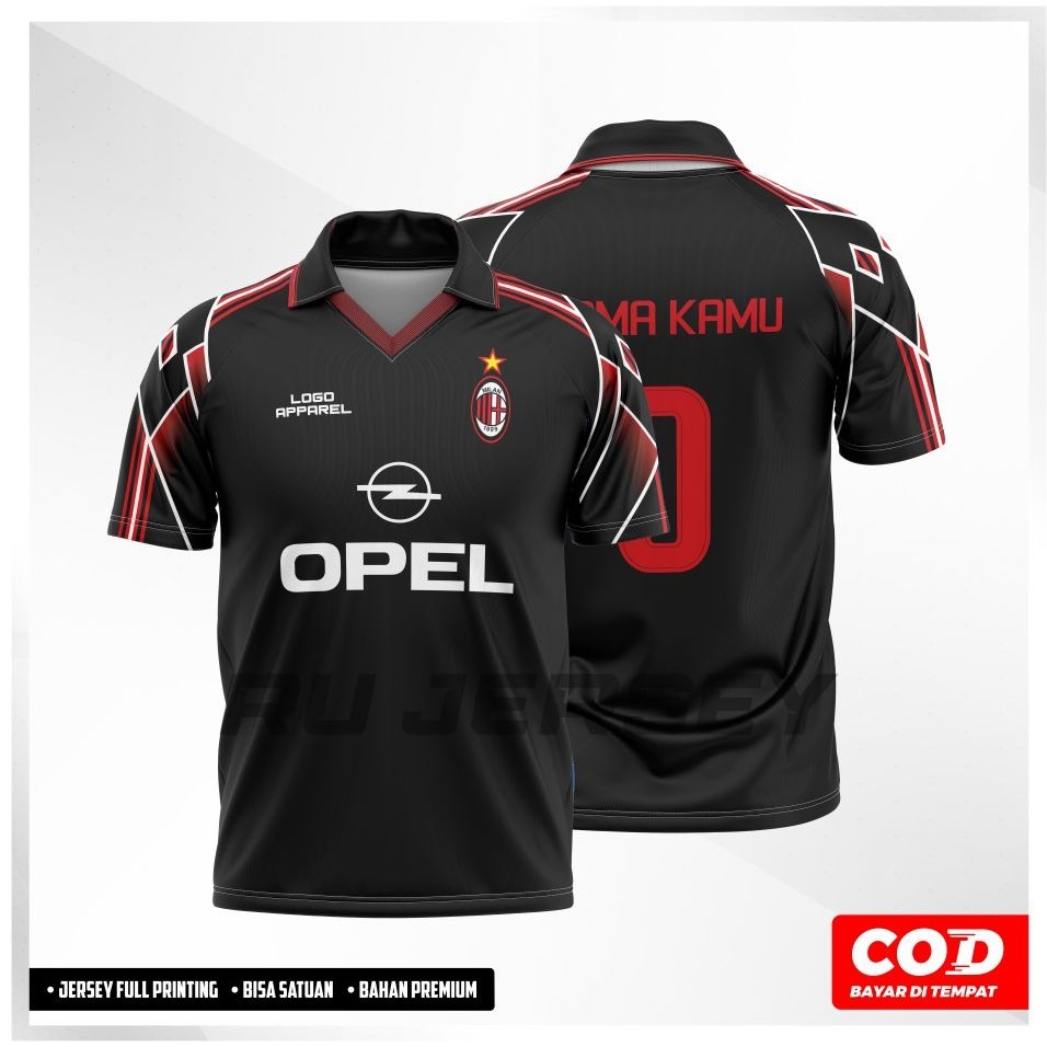 Jersey Milan 1997 3rd Full Printing