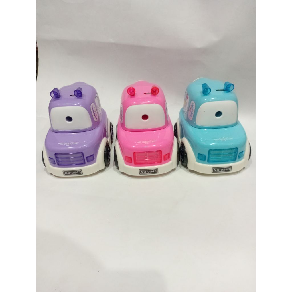

Dinob Serutan Meja Putar Rautan Pensil Bentuk Mobil 0543 dengan Tiga Warna Pink Ungu Biru Lucu dan Unik untuk Penggunaan Meja Polos No 0543