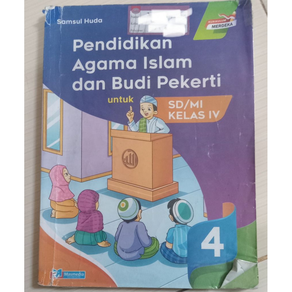 buku Pendidikan Agama Islam  PAI kelas 4 kurikulum merdeka  Masmedia