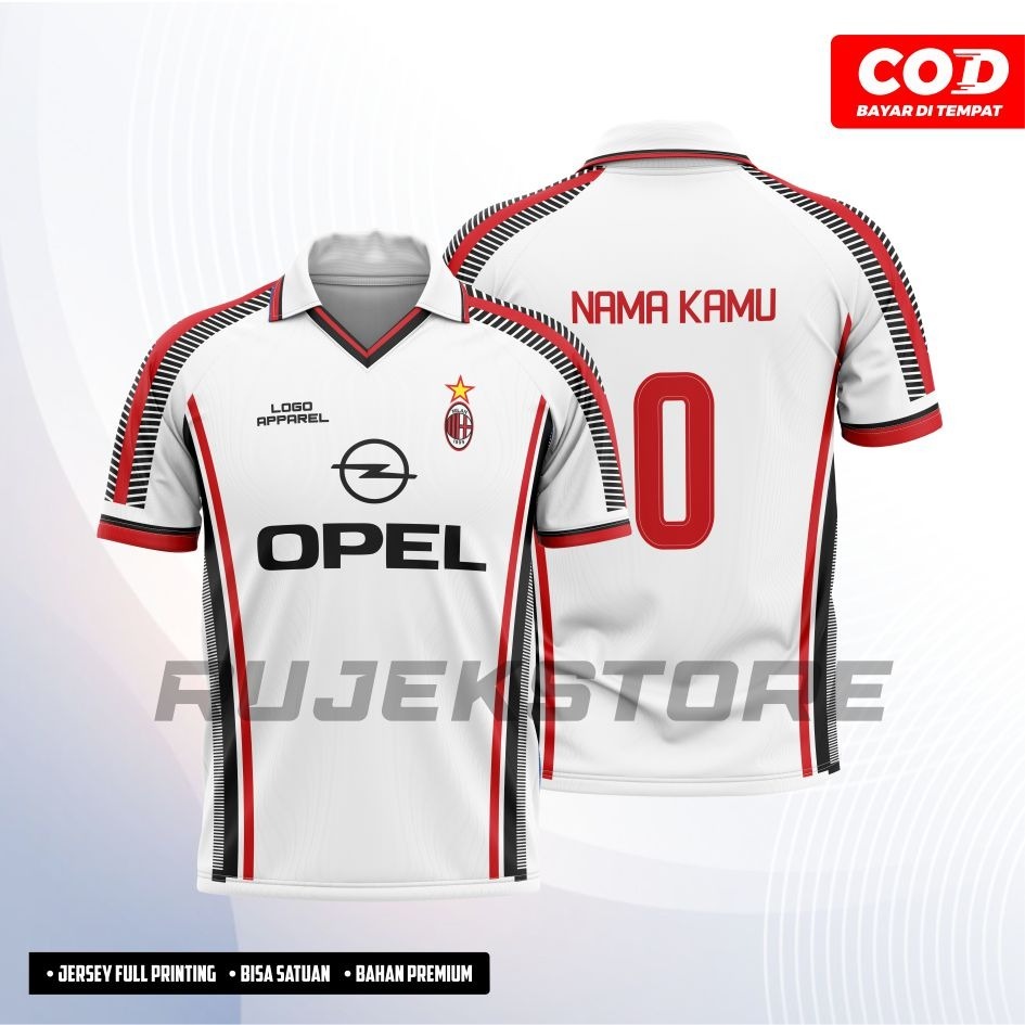 JERSEY MILAN 1997 AWAY RETRO FULL PRINTING