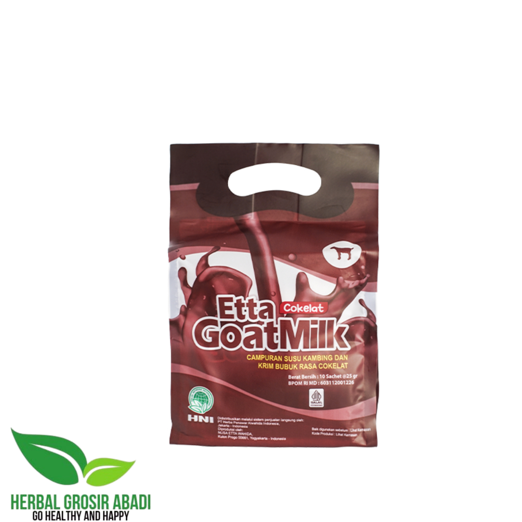 

Etta Goat Milk Coklat | Susu Kambing Etawa HNI | Susu EGM Per Pouch