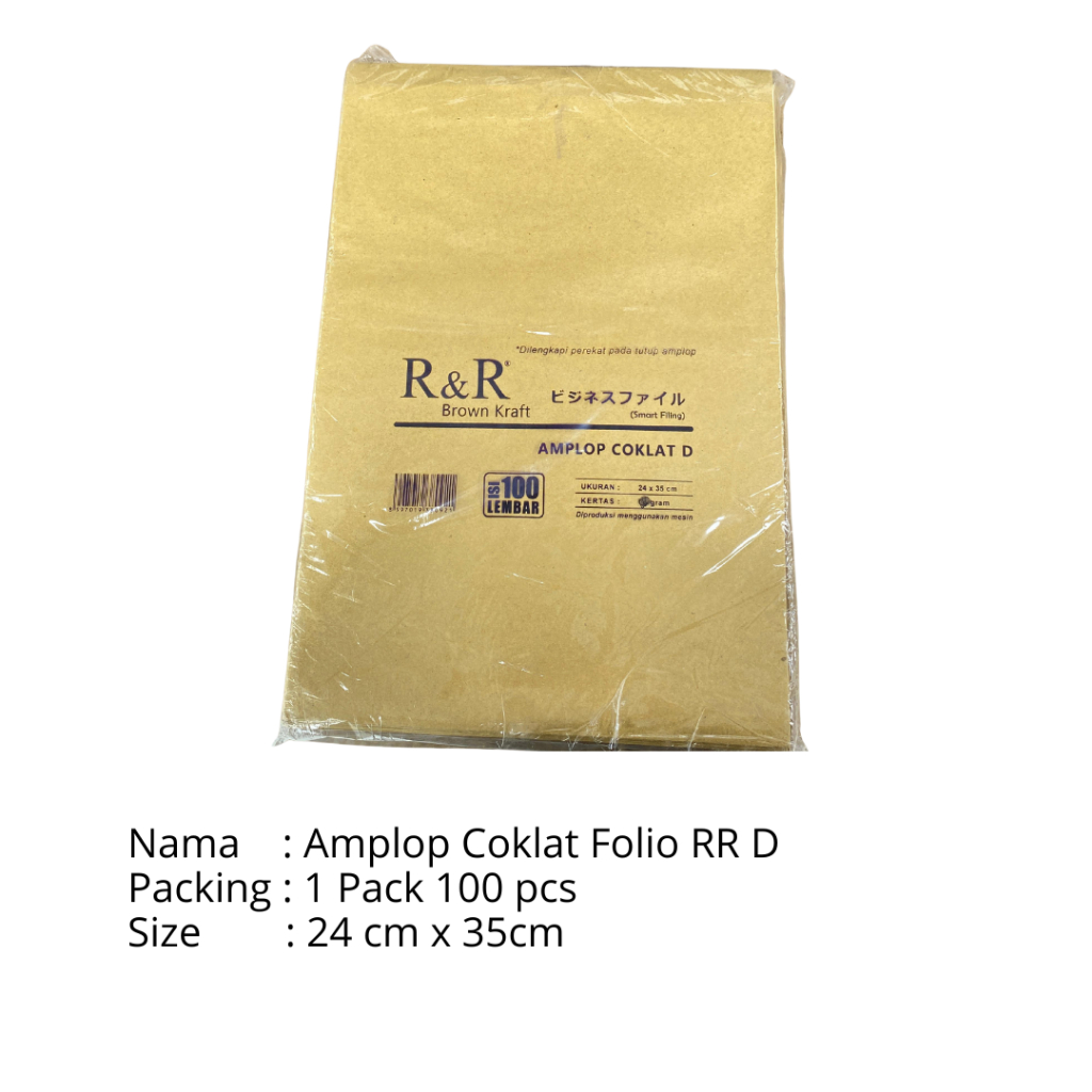 

Amplop Coklat Folio RR D