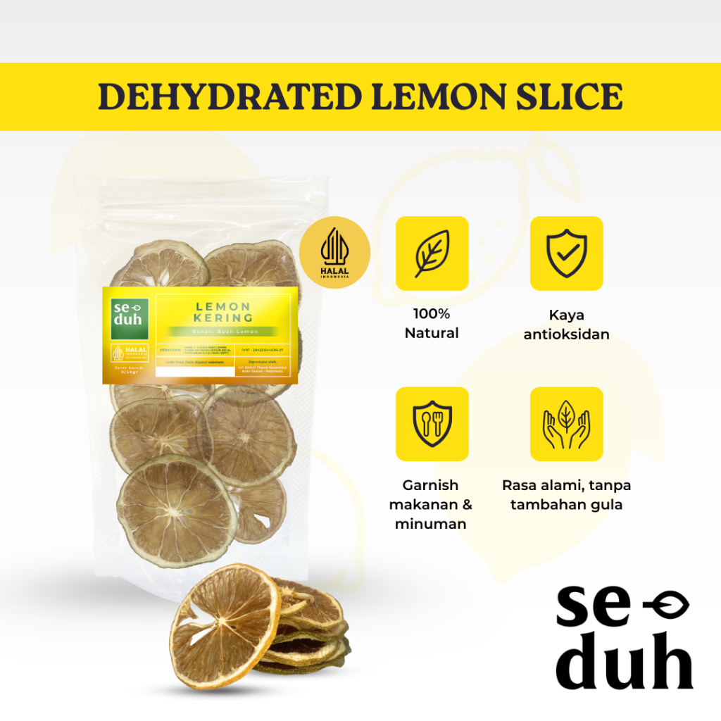 

Seduh Dehydrated Lemon Slice / Buah Lemon Kering / Dehydrated Fruit