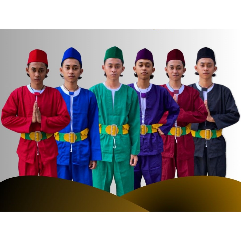 Setelan Baju Pangsi Dewasa Setelan Peci Sabuk Setelan Pangsi Sunda Dewasa