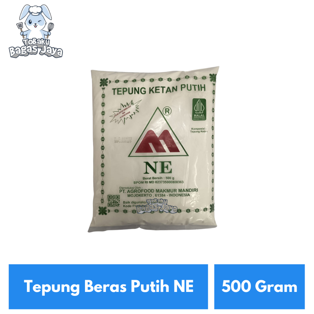 

Tepung Ketan Putih NE Kemasan 500 Gram