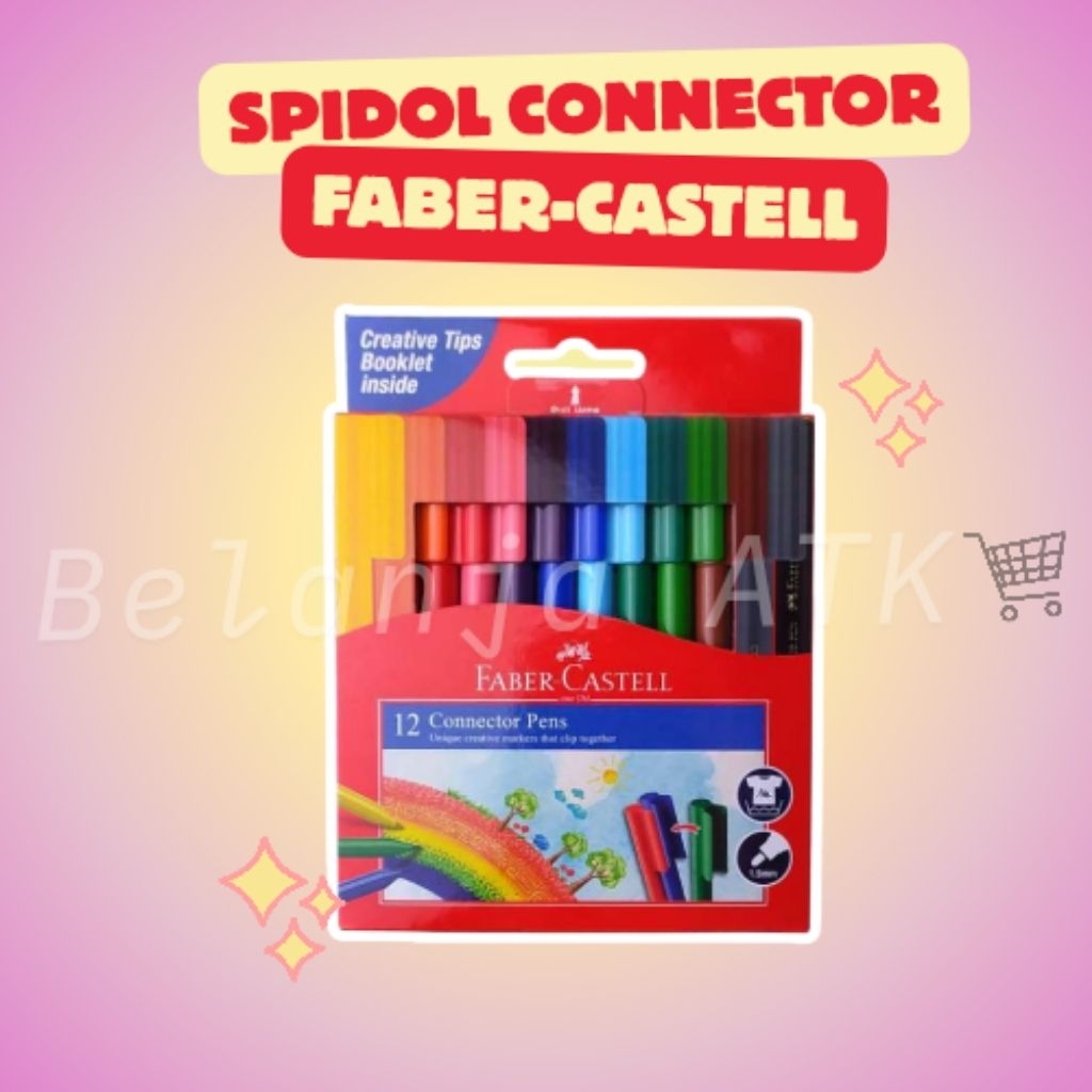 

Spidol Connector FABER-CASTELL 12 Warna / Kreatif & Edukatif untuk Anak