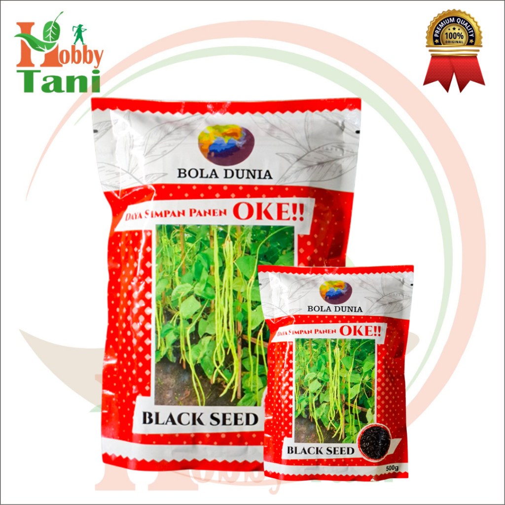 BENIH KACANG PANJANG BOLA DUNIA VARIETAS BLACKSEED ORI 100% kemasan 500gr