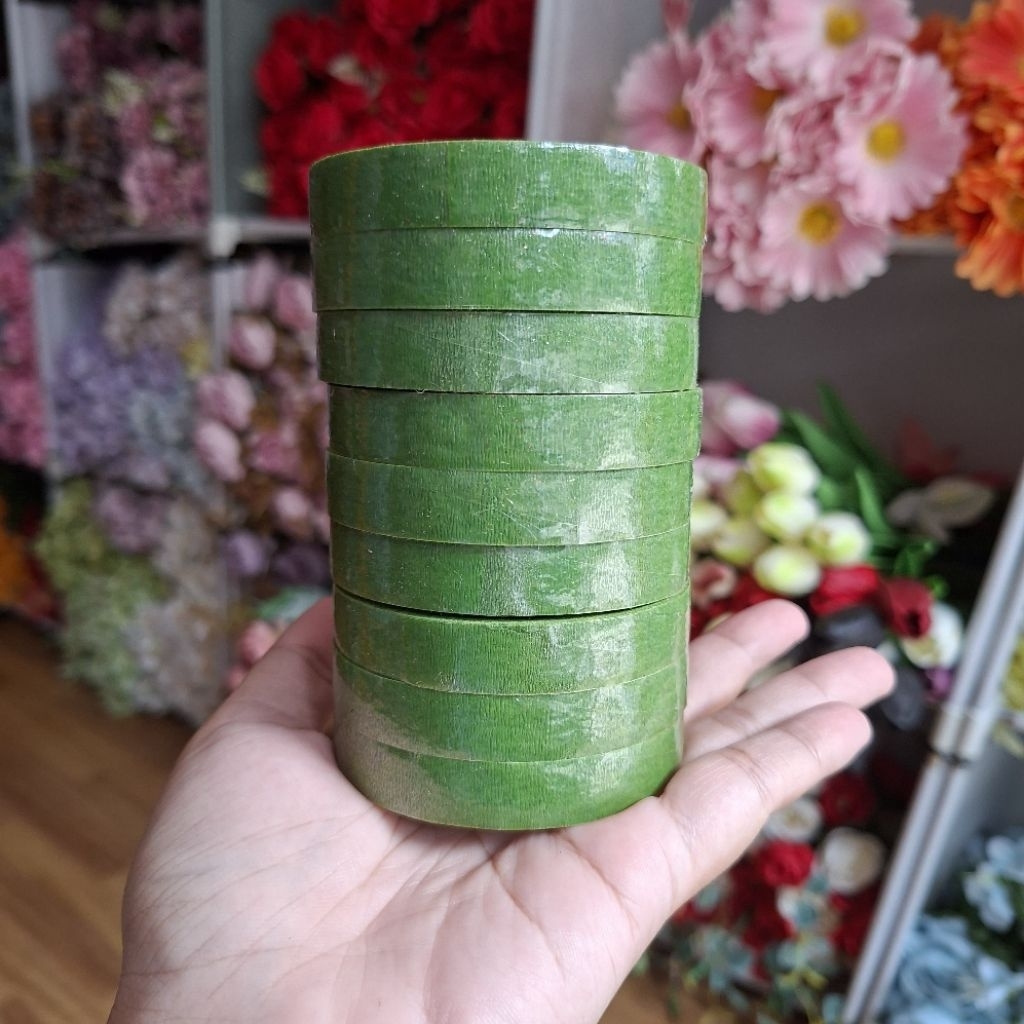 

Floral tape | Selotip Bunga Hijau | Isolasi Tangkai | Selotip Tangkai Bunga