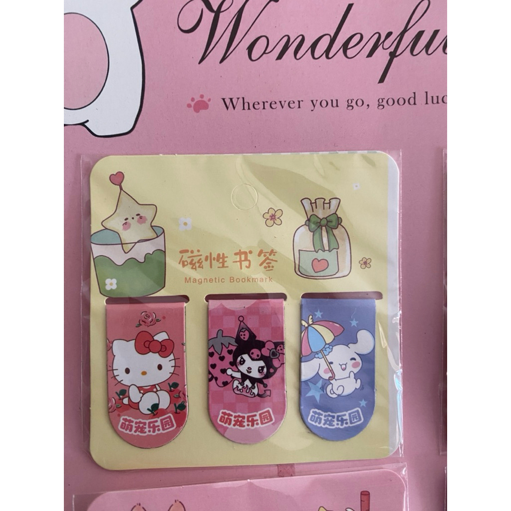 

Pembatas Buku Magnet Sanrio Dkk Pack Isi 3pc