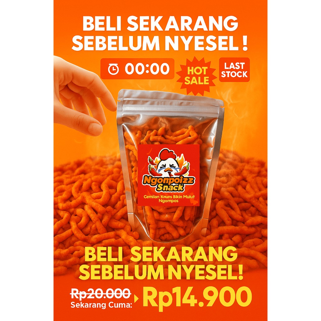 

Ngompolzz Usus Krispi / Crispy Pedas Daun Jeruk 100gr+50gr | Snack Krispi Gurih Pedas Kekinian | Ziplock Aluminium Foil