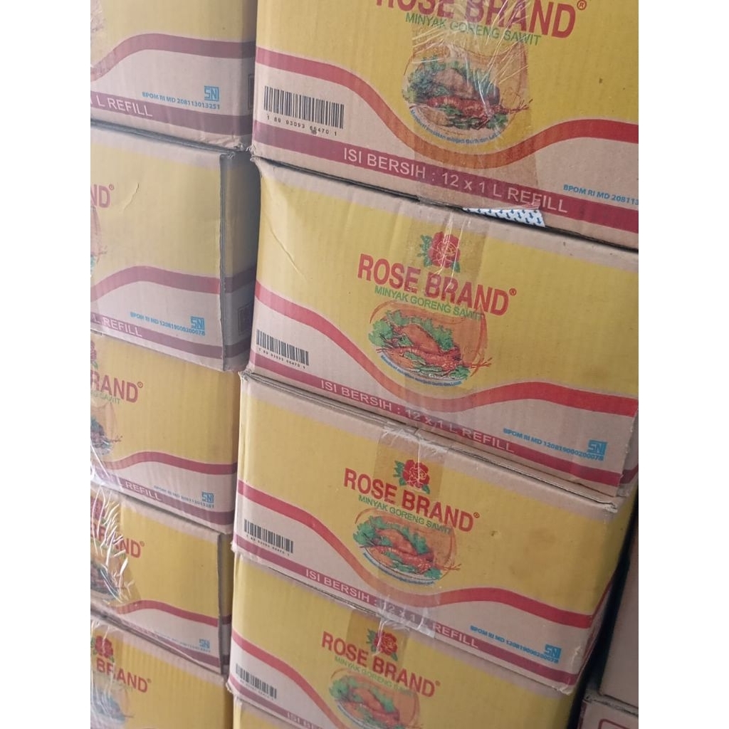 

GROSIR 1 Dus/Karton - Minyak Goreng Rose Brand 1L 1 Liter Murah