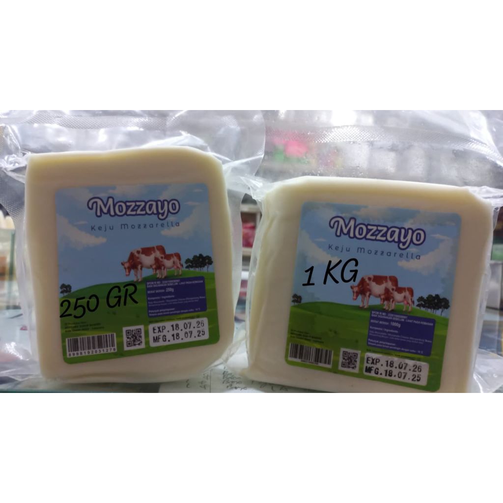 

KEJU MOZZARELLA 250 GR / MOZZARELLA 1 KG