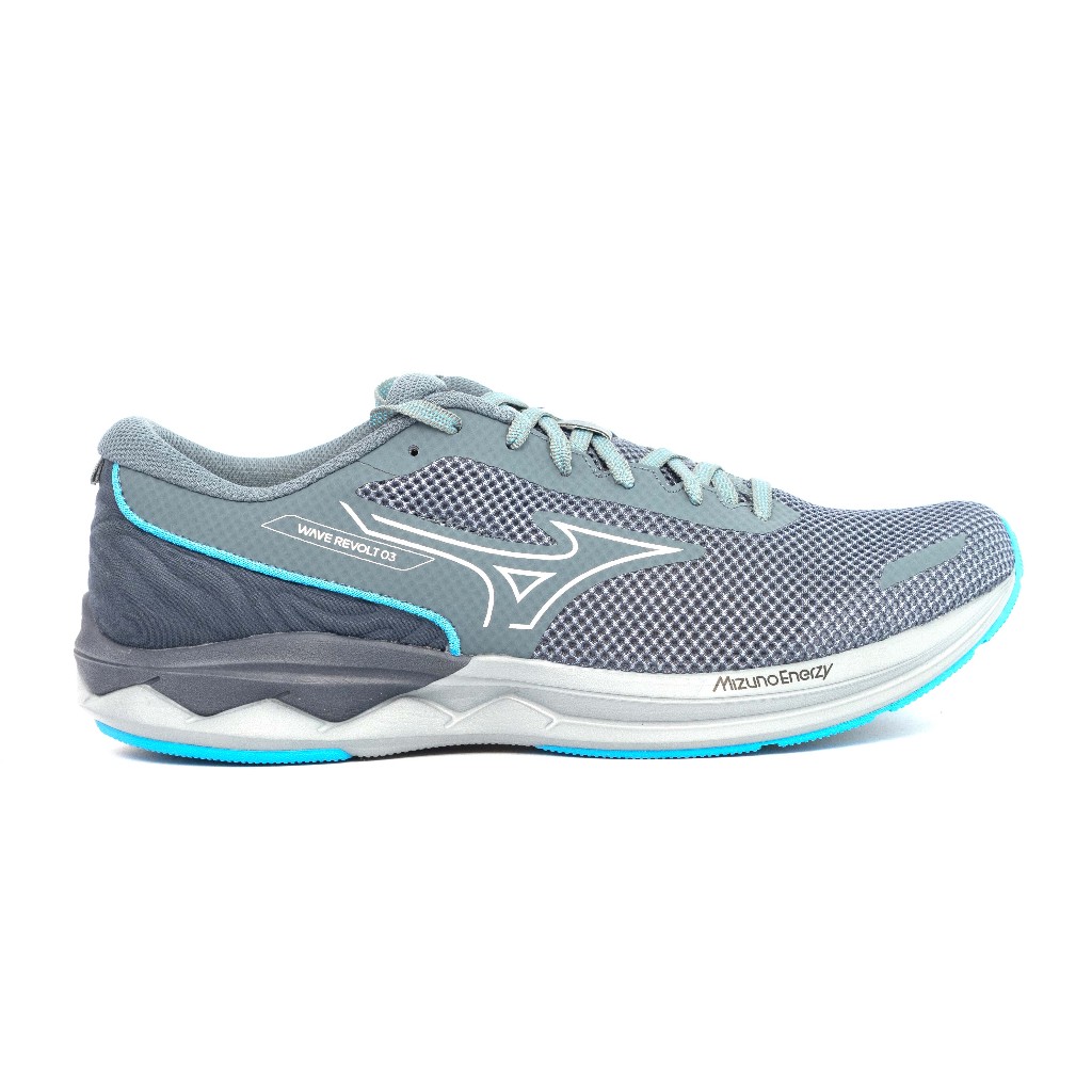 MIZUNO Wave Revolt 3 Stormy Sepatu Lari Running - Weather White Quarry