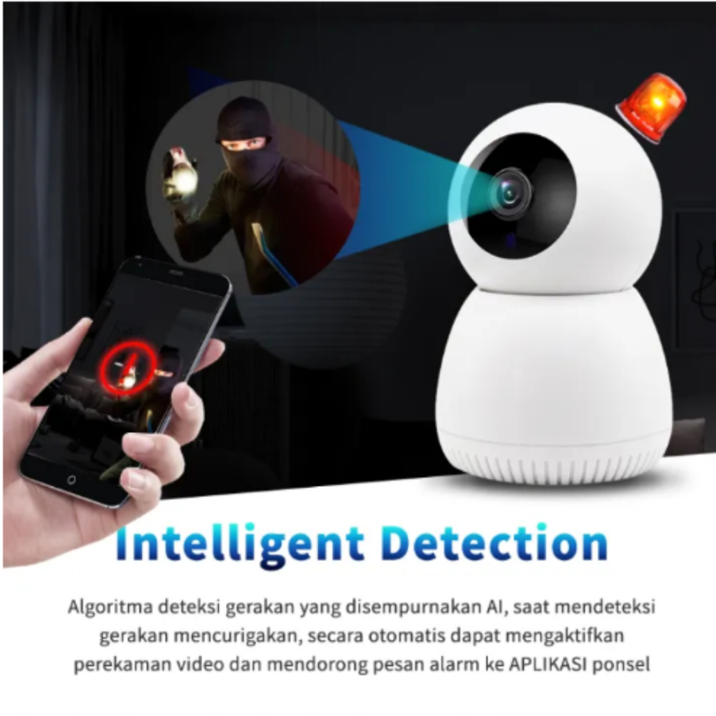 Smart CCTV WIFI 2MP Monitor Smart Home CCTV Mini Tanpa Kabel