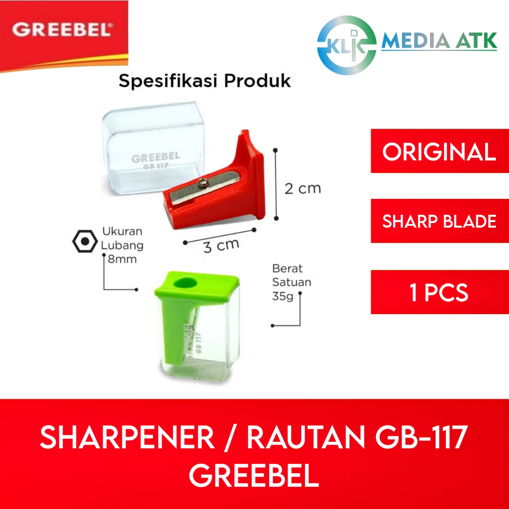 

Greebel GB-117 Serutan / Rautan / Sharpener - 1 Pcs