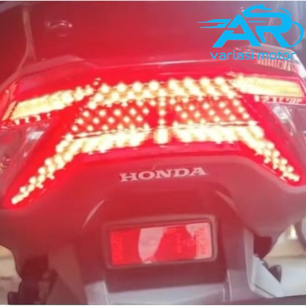 stoplamp running pcx new 160 / lampu belakang running pcx 160 tahun 2021 2022 2023 2024 2025 8 mode 