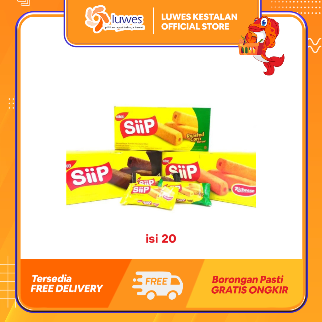 

NABATI SIIP JAGUNG BAKAR/COKELAT ISI 20 BUNGKUS @ 5 GRAM