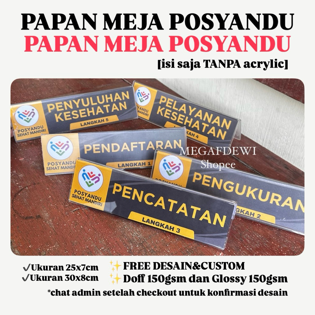 

PAPAN MEJA POSYANDU ILP [Isi saja tanpa acrylic]