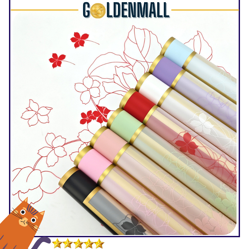 

Kertas Bunga List Gold Flower Wrapping Cellophane Paper Untuk Buket Bucket Bunga Florist 6270