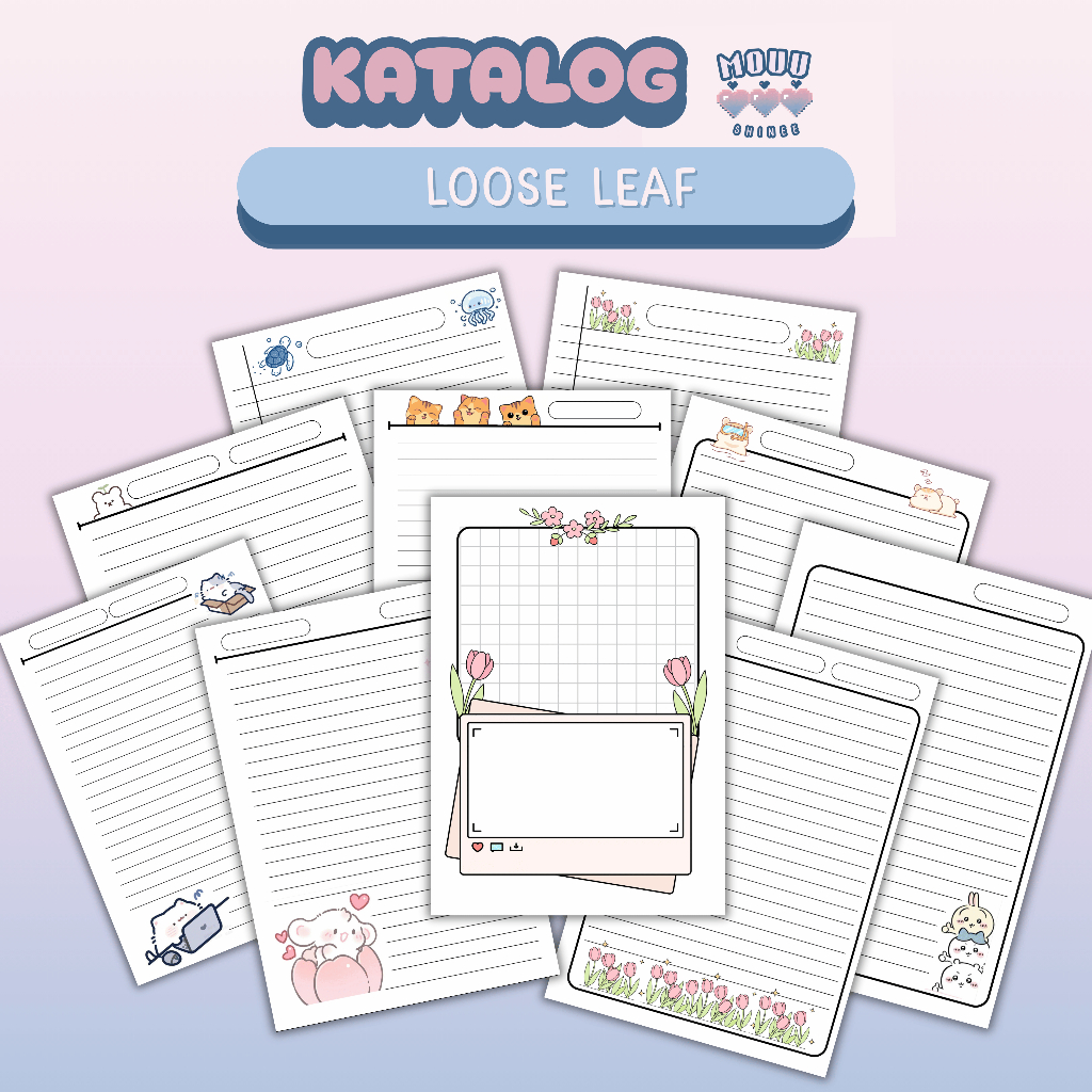 

Loose Leaf A5 Motif Lucu – 30 Lembar Desain Eksklusif | Refill Binder by Mouushinee