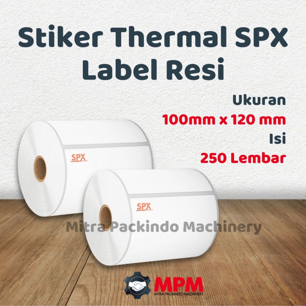 

Kertas Thermal Resi Logo SPX Label Printer 120mm 150mm