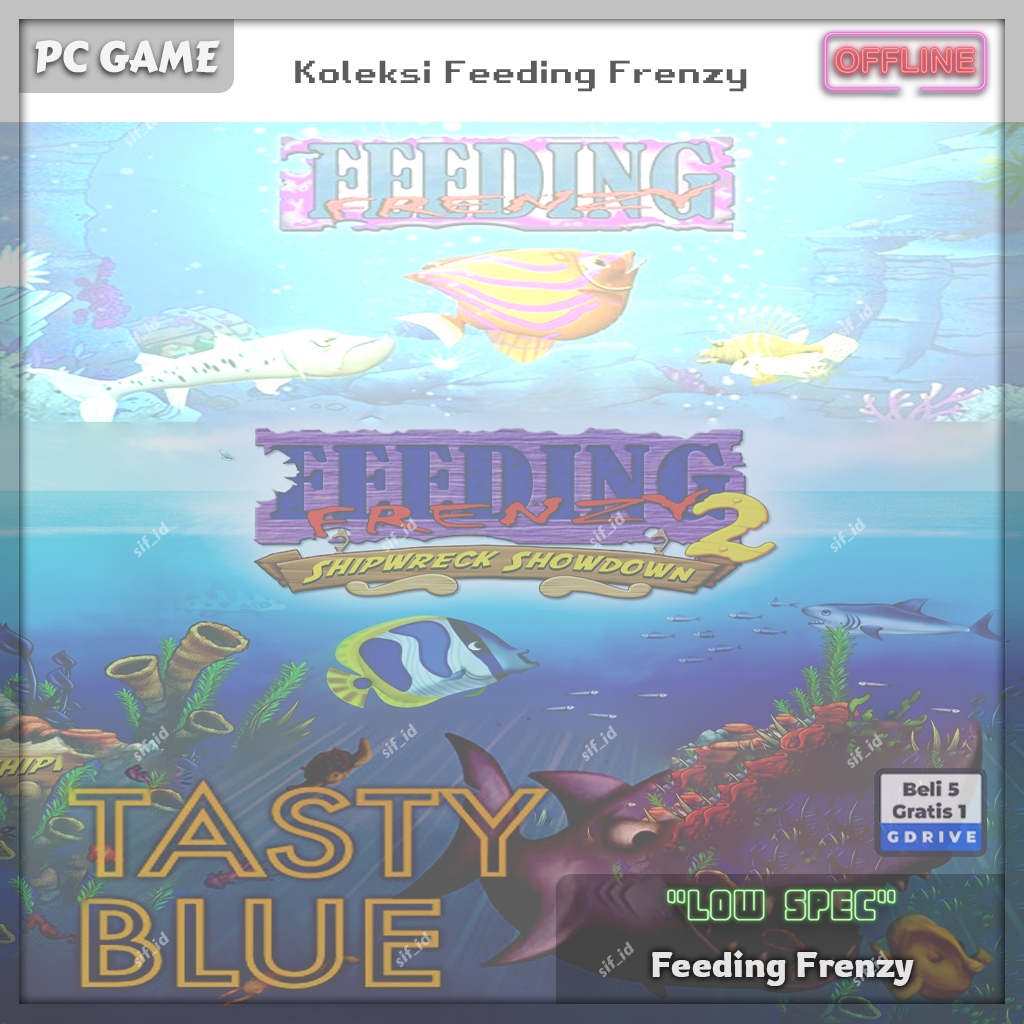 Feeding Frenzy - Feeding Frenzy 2 Shipwreck Showdown - Tasty Blue - Koleksi - Game PC