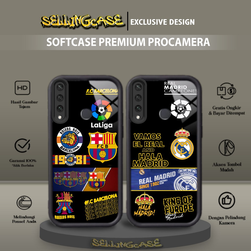 Case Premium Compatible For HUAWEI Y6P 2020 Motif [ FTBL ] Casing Softcase Glossy Anti Jamur