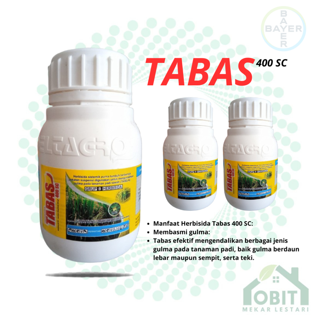 Tabas 400Sc Herbisida Kemasan 100 ml Obat Pengendali Gulma Padi / Tabas Herbisida KEMASAN PABRIK