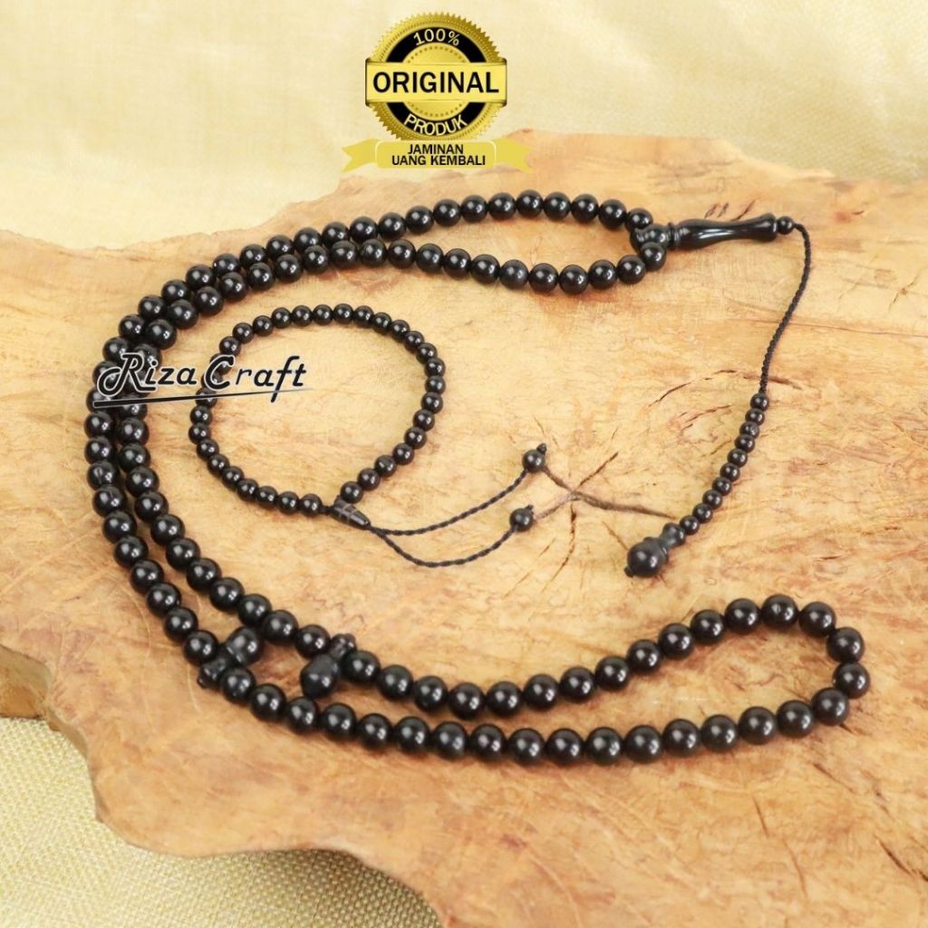 PROMO PAKET HEMAT Tasbih & Gelang Kayu Kokka Kaukah Original Asli Turki Arab Bulat Hitam