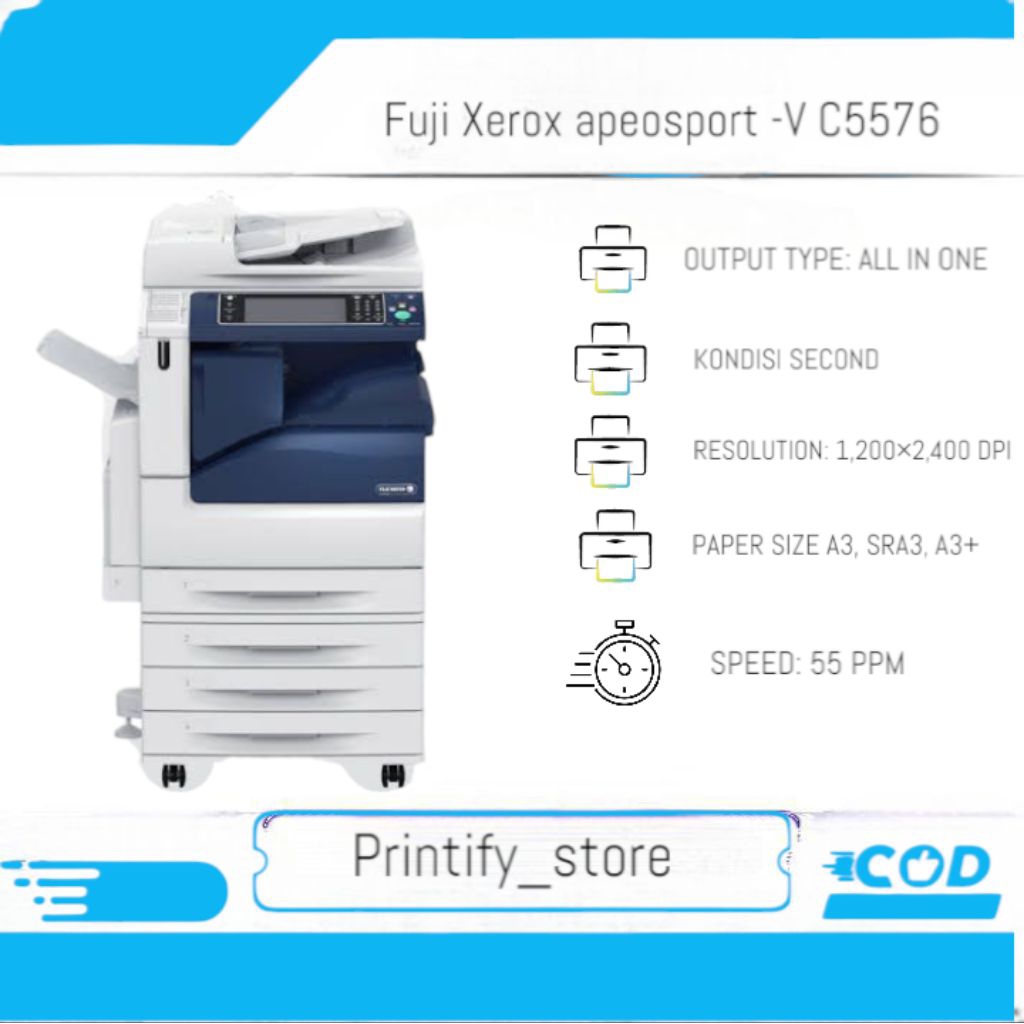 printer puji Xerox Apeosport-v 5576 color mesin digital printing  A3+/Xerox 5576 90% mulus .100%berg
