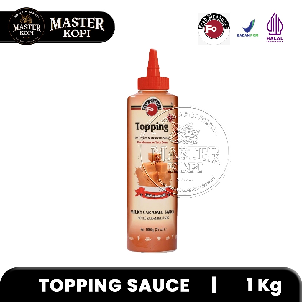 

Saus MILKY Caramel FO Karamel Susu Ice Cream & Dessert Sauce - Botol 1kg