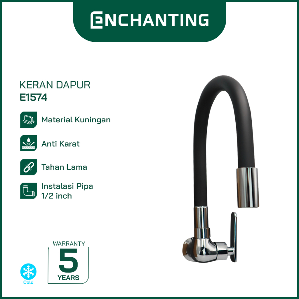 Kitchen Faucet / Keran Air Dapur Europe Enchanting E1574 Tembok Angsa
