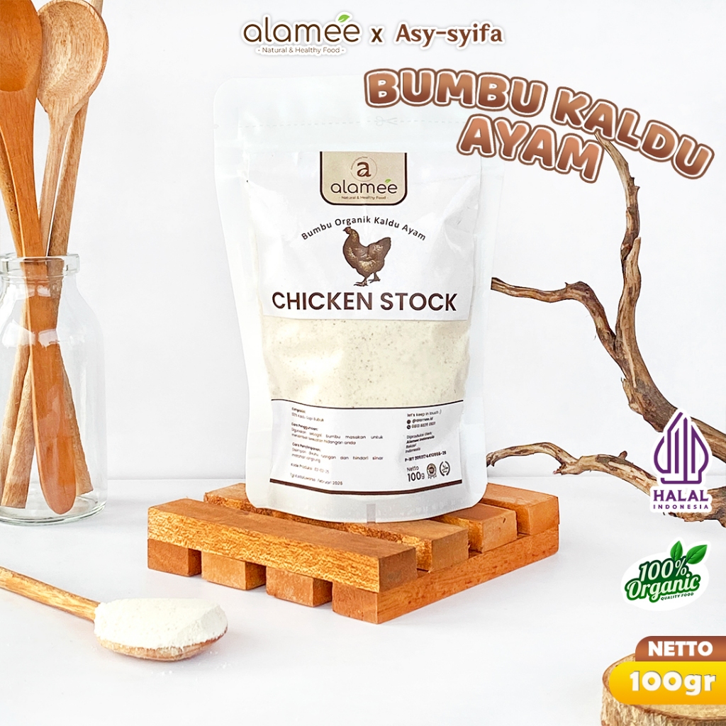 

ALAMEE Bumbu Kaldu Ayam Bubuk Non MSG Organik Chicken Powder 100gr ASY SYIFA