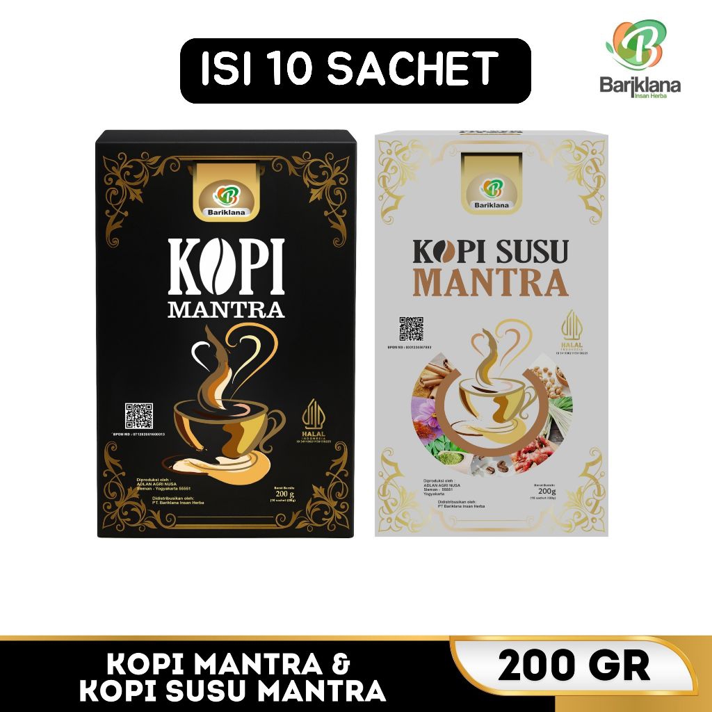 

[BISA COD] KOPI MANTRA BY BARIKLANA 1 BOX ISI 10 SACHET @20gr | KOPI HERBAL DENGAN KHASIAT ALAMI DARI BERBAGI MACAM REMPAH PILIHAN