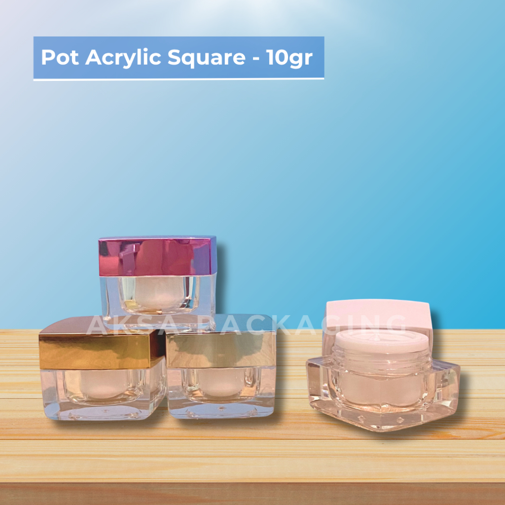 Pot Acrylic Square 10 gr  ( warna )