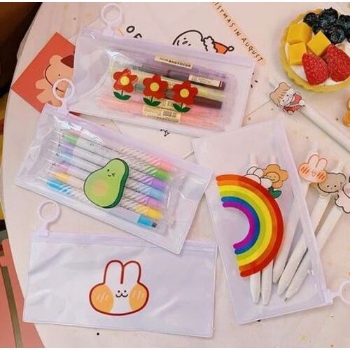 

(BAHAN TEBAL) Tempat Pensil Pulpen Bolpoin Transparan- ziplock Karakter - Ziplock Serbaguna - Ziplock Penyimpanan