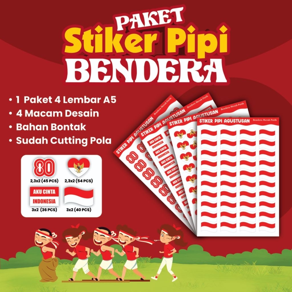 

Paket Stiker Pipi Bendera Agustusan