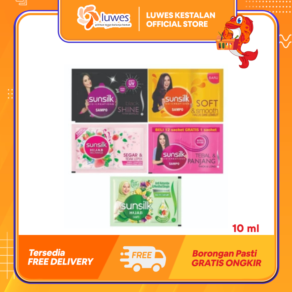 (LUWES) Sunsilk Hijab Shampoo Sachet 10ml Anti Ketombe & Menthol / Anti Ketombe & Lepek – Bersihkan 