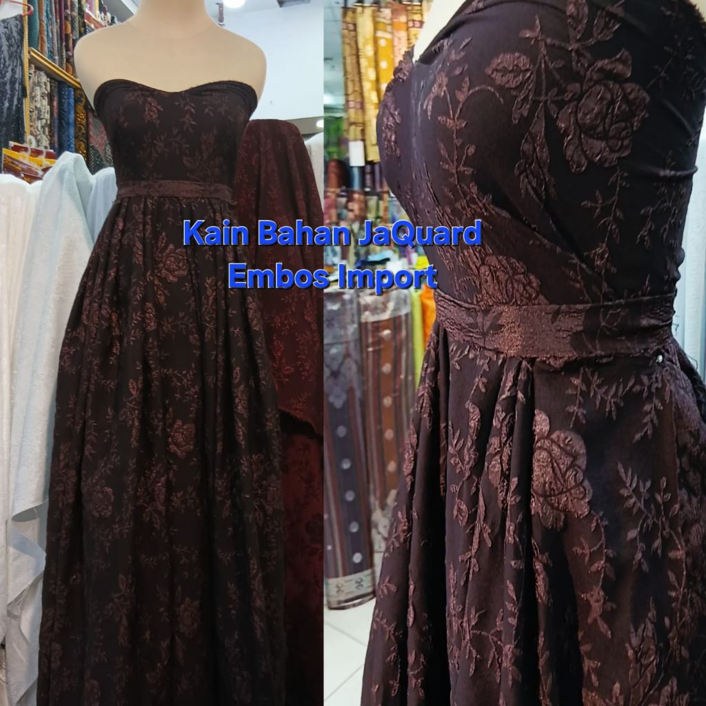 Kain bahan jaguard embos premium / kain jaguard embos fukuro sunflower / jaguard embos import